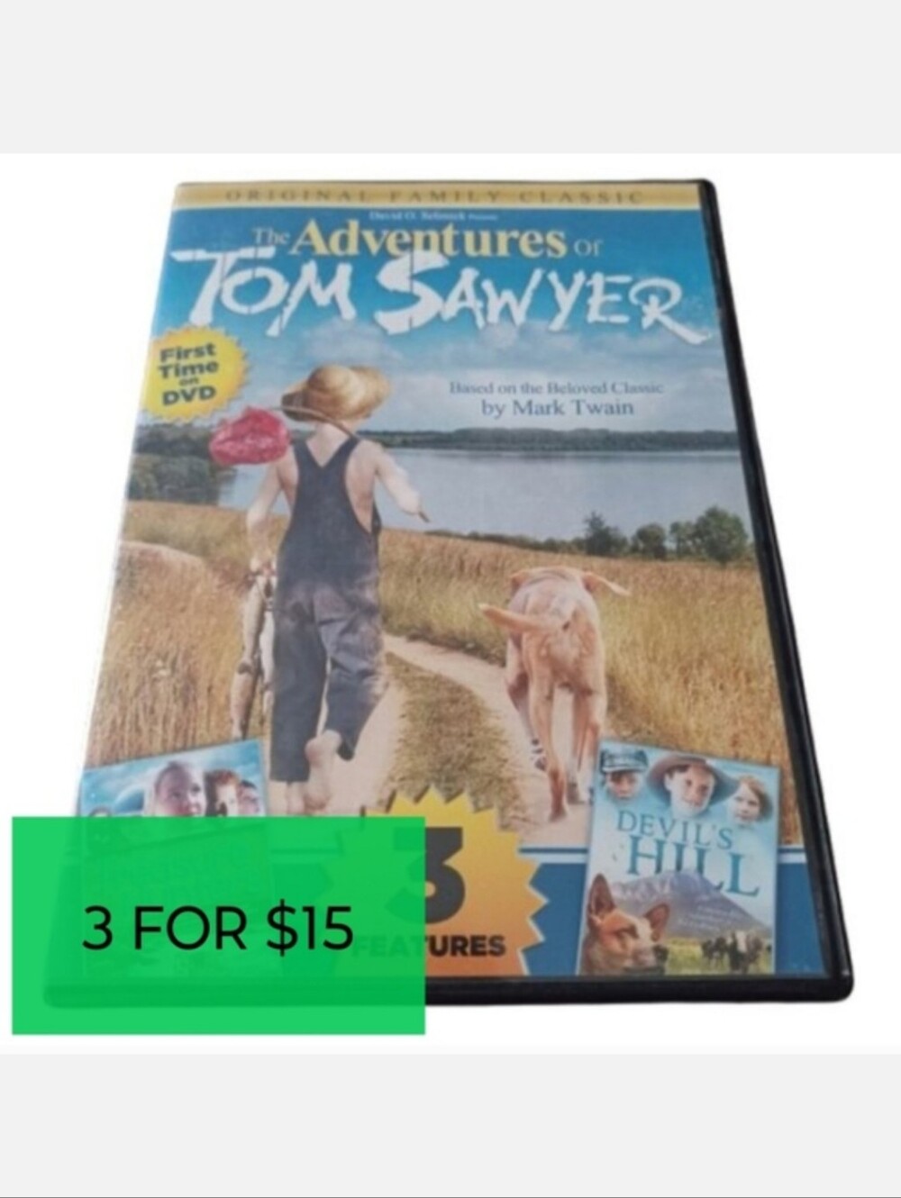 Adventures of Tom Sawyer Mark Twain Story DVD 3 Feature Set Family Classic Movie